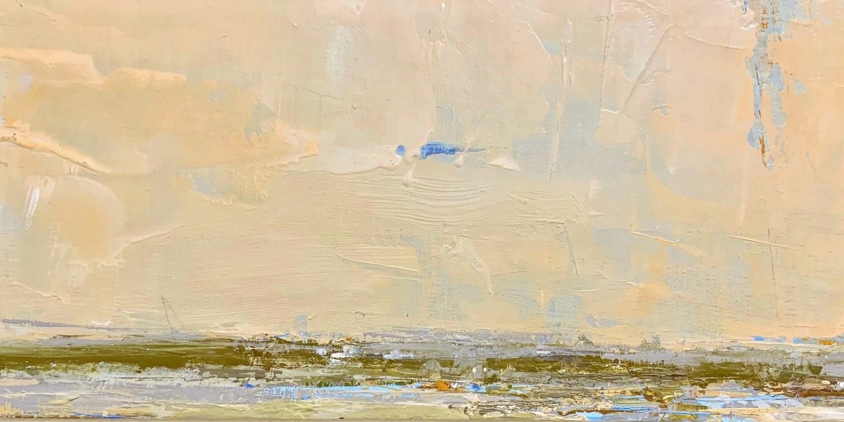 Sunset over Distant Town by Deborah Hill at LePrince Galleries