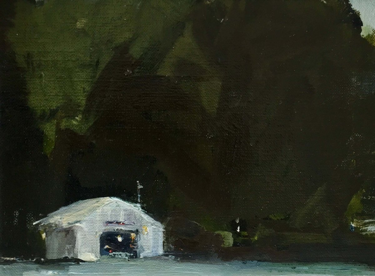 The Boathouse by Deborah Hill at LePrince Galleries