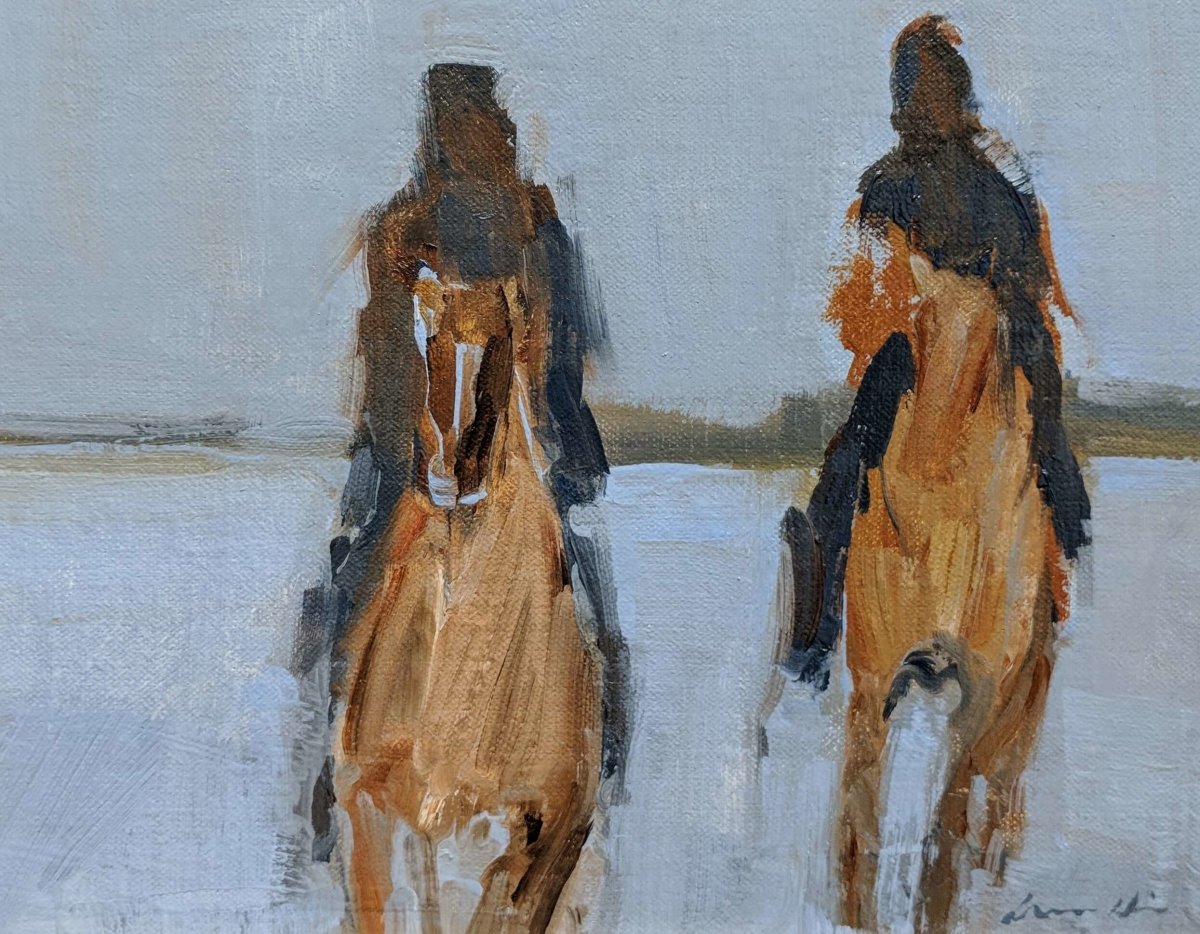 Two at Dusk by Deborah Hill at LePrince Galleries