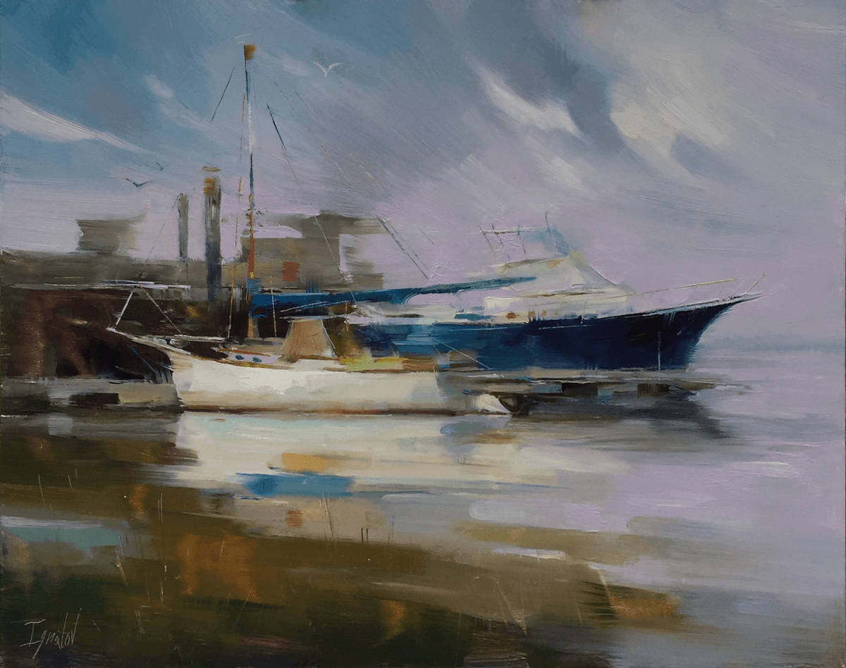 At the Docks by Ignat Ignatov at LePrince Galleries