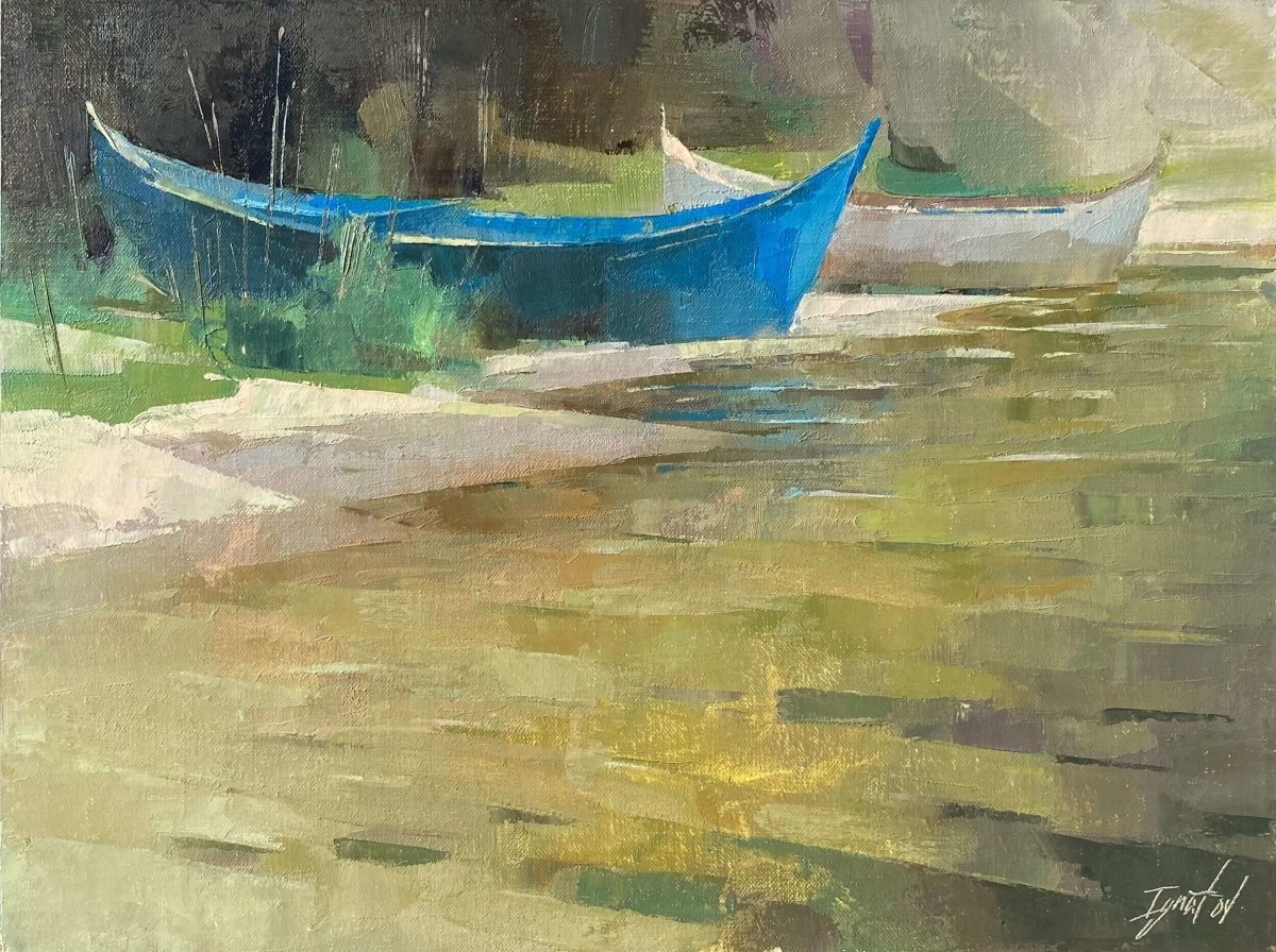 Blue Boat by Ignat Ignatov at LePrince Galleries
