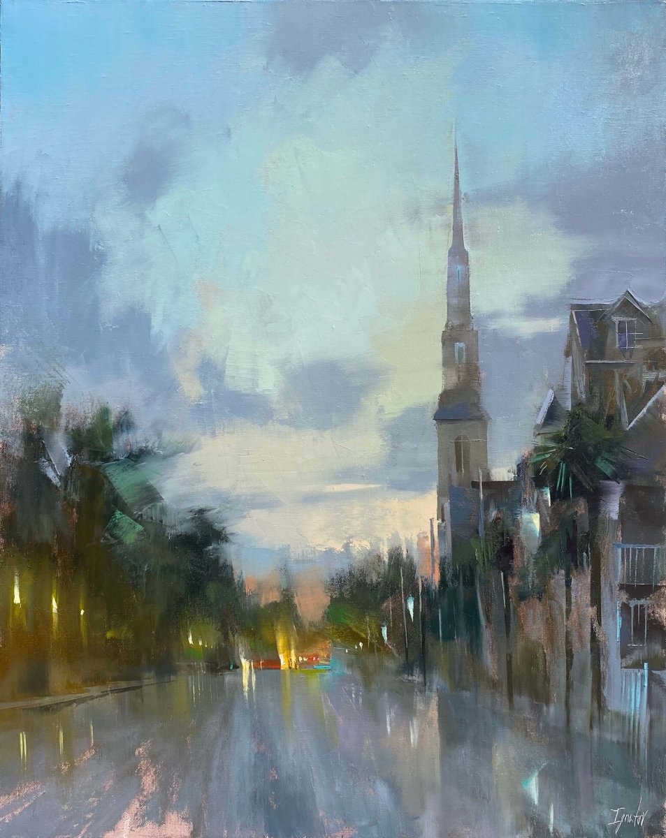 Calhoun and Meeting at Dusk by Ignat Ignatov at LePrince Galleries