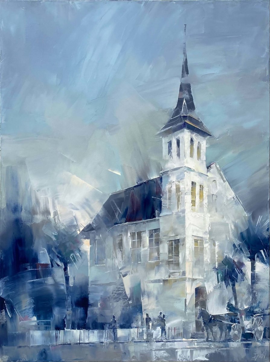 Charleston Cityscape in Blue by Ignat Ignatov at LePrince Galleries