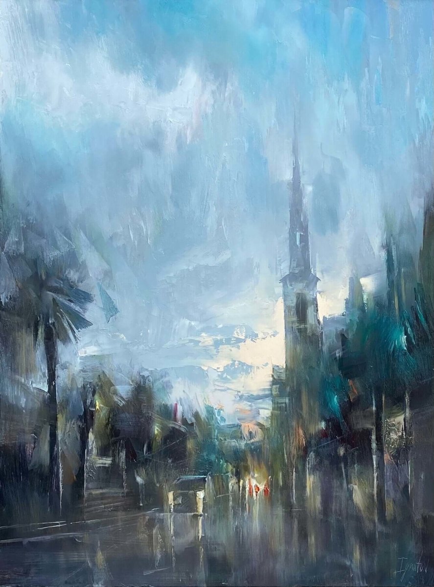 Downtown Evening by Ignat Ignatov at LePrince Galleries