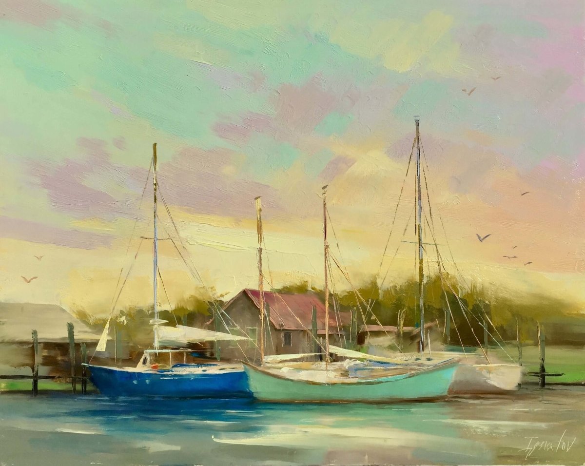 Dusk at Shem Creek by Ignat Ignatov at LePrince Galleries