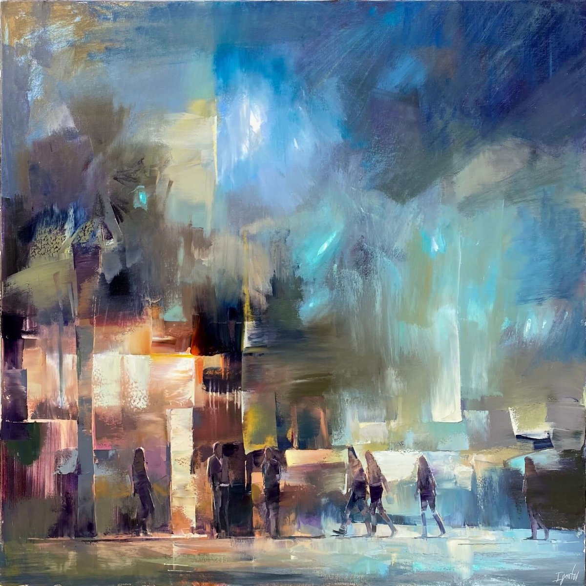 King Street Night Lights by Ignat Ignatov at LePrince Galleries