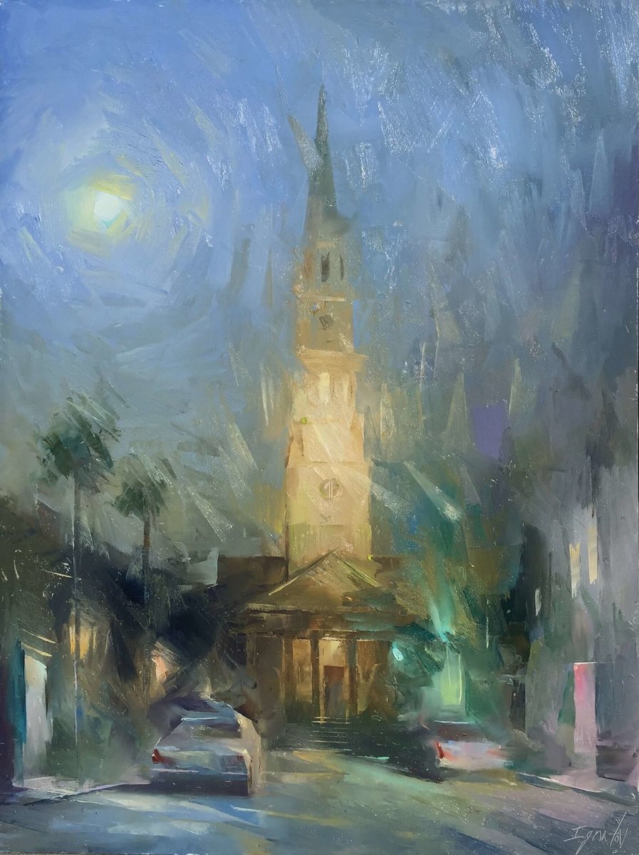 Moon over St. Phillips by Ignat Ignatov at LePrince Galleries