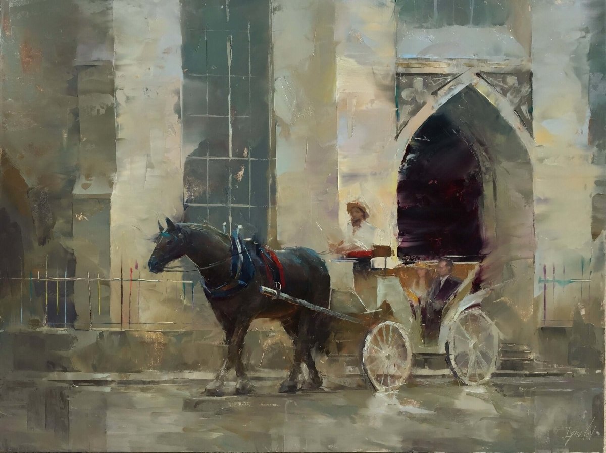 Morning Ride on Church by Ignat Ignatov at LePrince Galleries