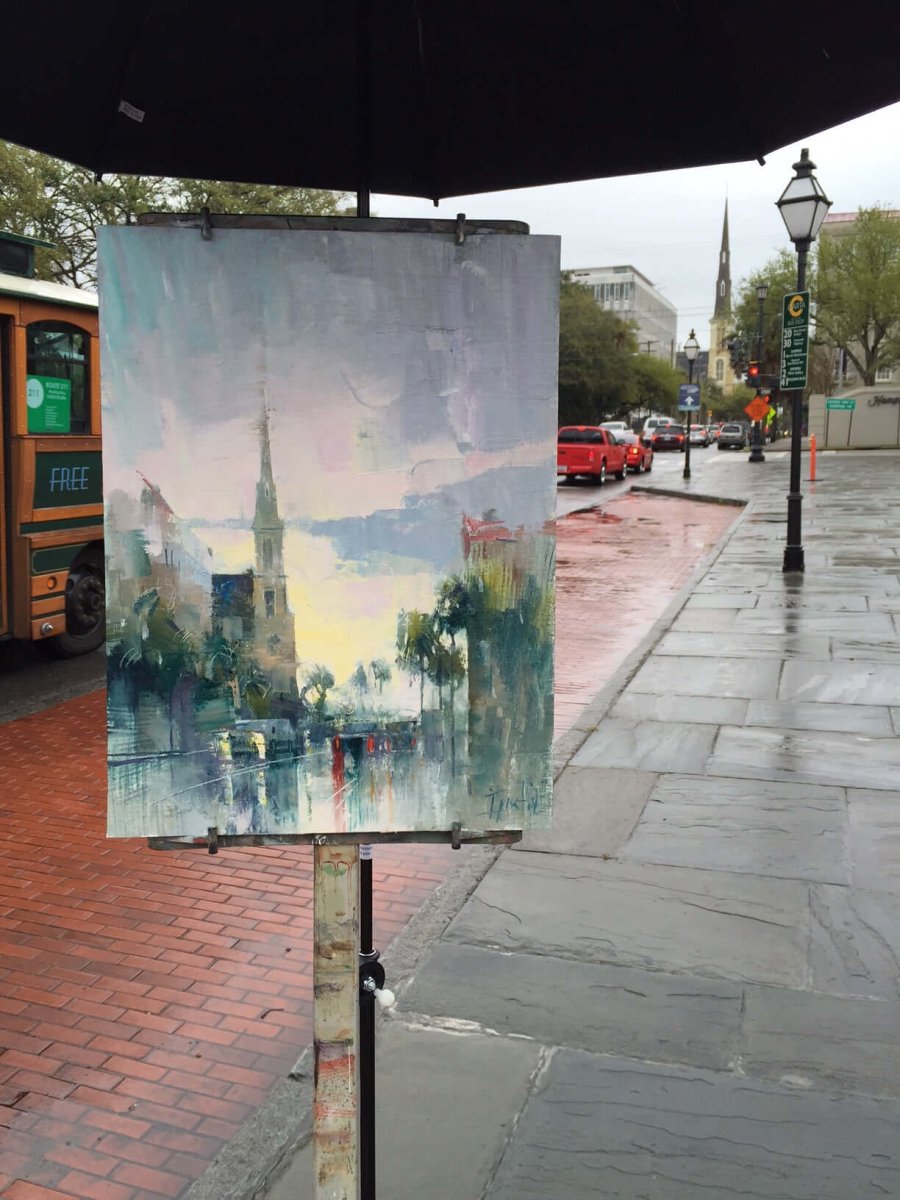 Rainy Day on Meeting by Ignat Ignatov at LePrince Galleries