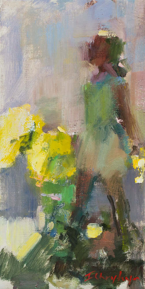 Pansies and Degas by Ingrid Christensen at LePrince Galleries