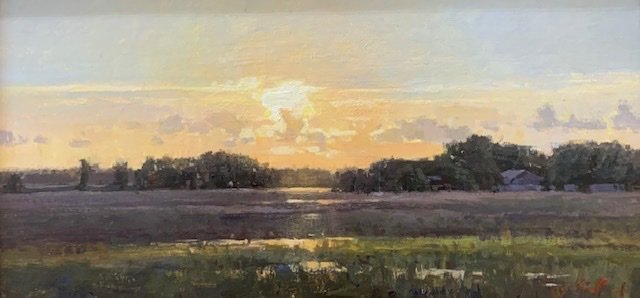 Yellow Sunset by John Poon at LePrince Galleries