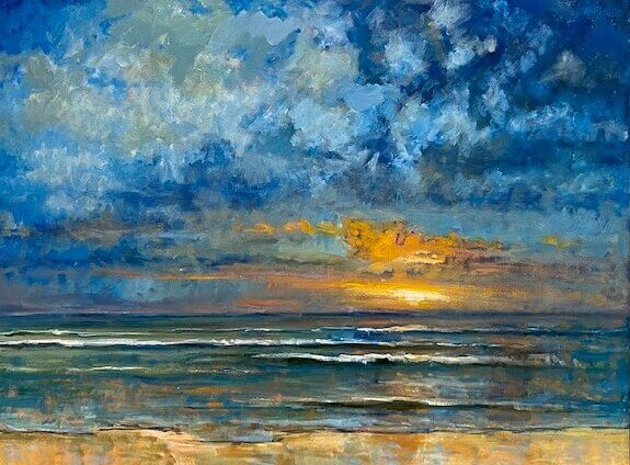 Evening Storm Over the Gulf by Kevin LePrince at LePrince Galleries