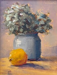 Hydrangea in Blue Vase by Kevin LePrince at LePrince Galleries