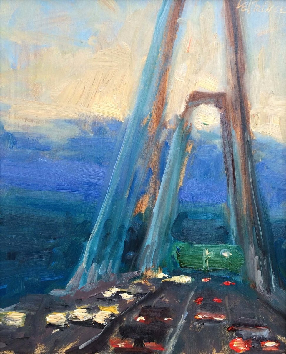 Ravenel Bridge Rain Study by Kevin LePrince at LePrince Galleries