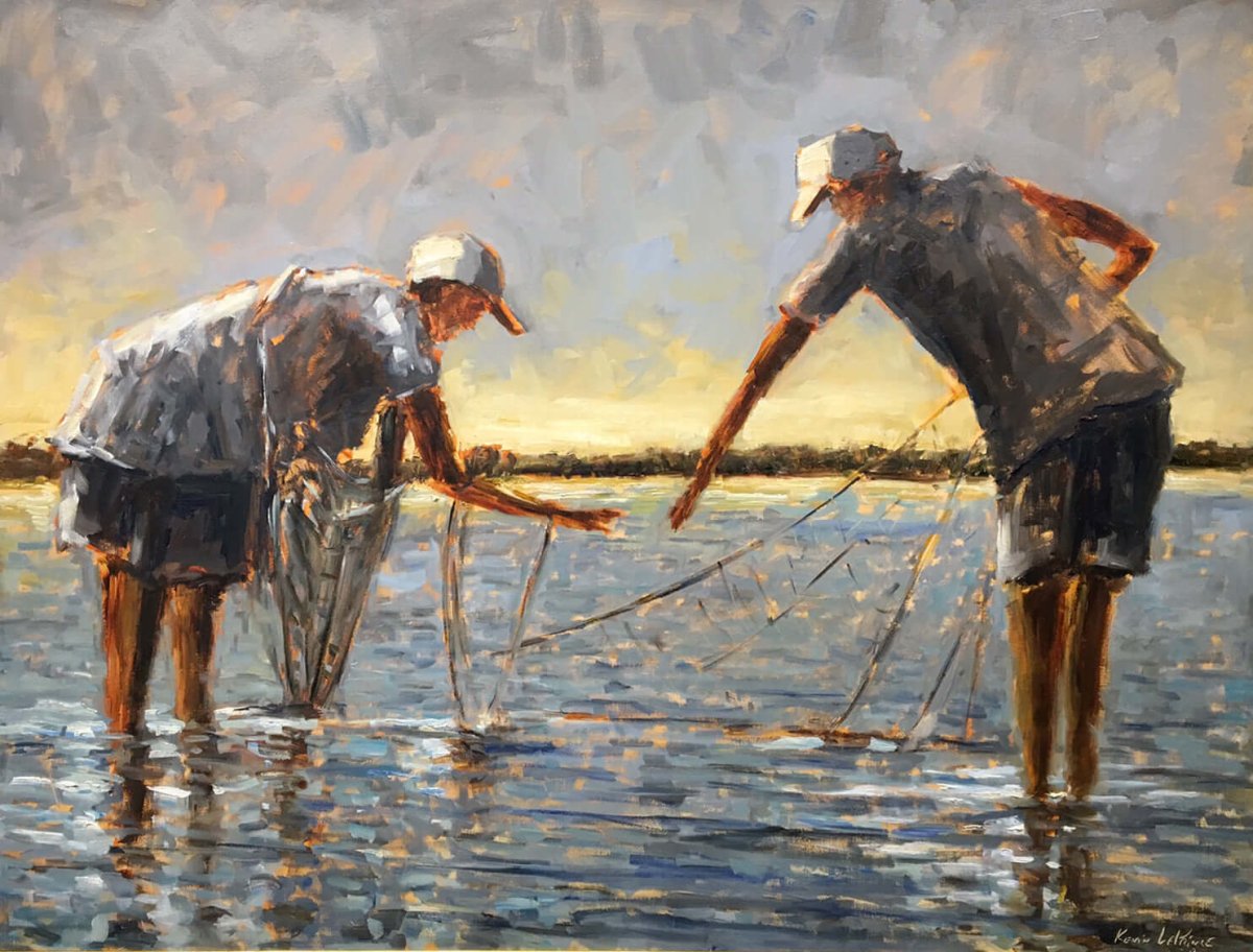 Shrimpers by Kevin LePrince at LePrince Galleries