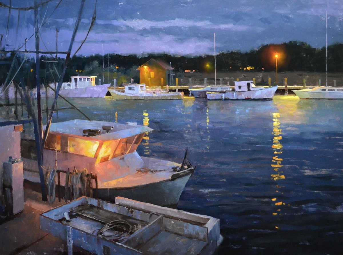 Shem Creek Blues by Marc Anderson at LePrince Galleries
