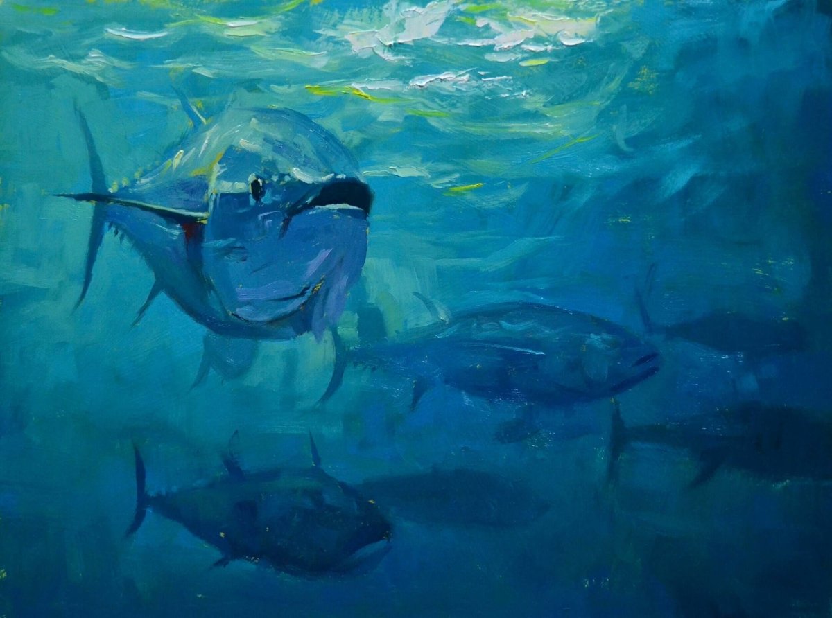 Tuna in Blue by Marc Anderson at LePrince Galleries