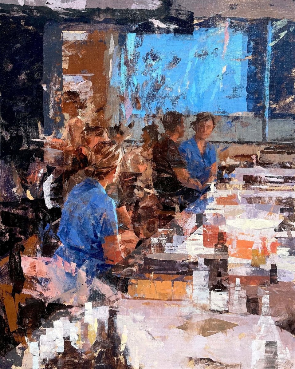 Blue Dress Reflections by Mark Bailey at LePrince Galleries