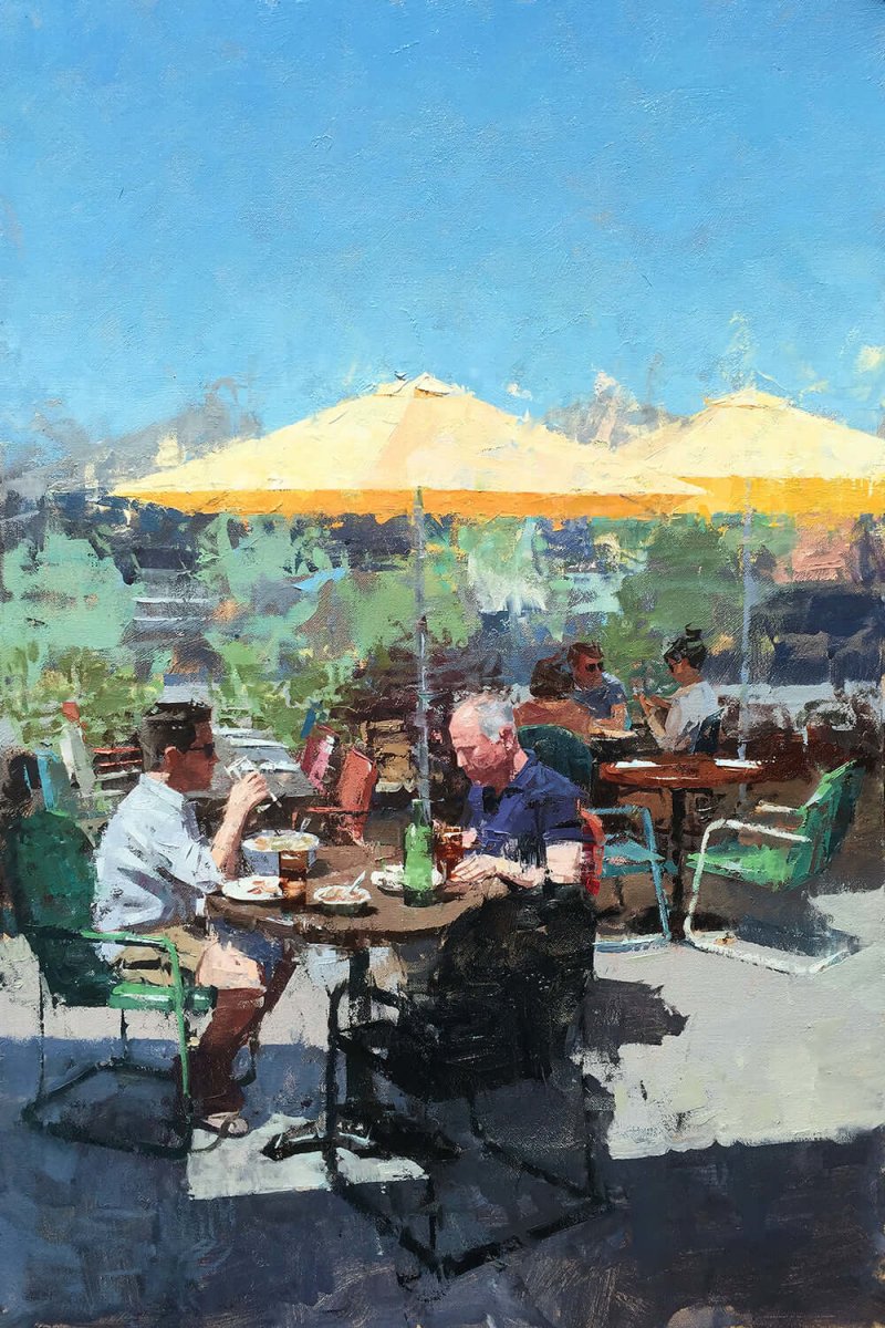 Umbrellas & Sweet Tea by Mark Bailey at LePrince Galleries