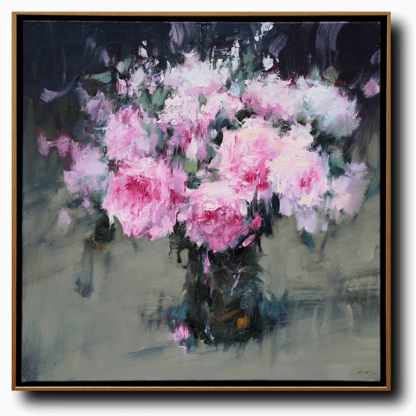 Pink Roses by Ning Lee at LePrince Galleries