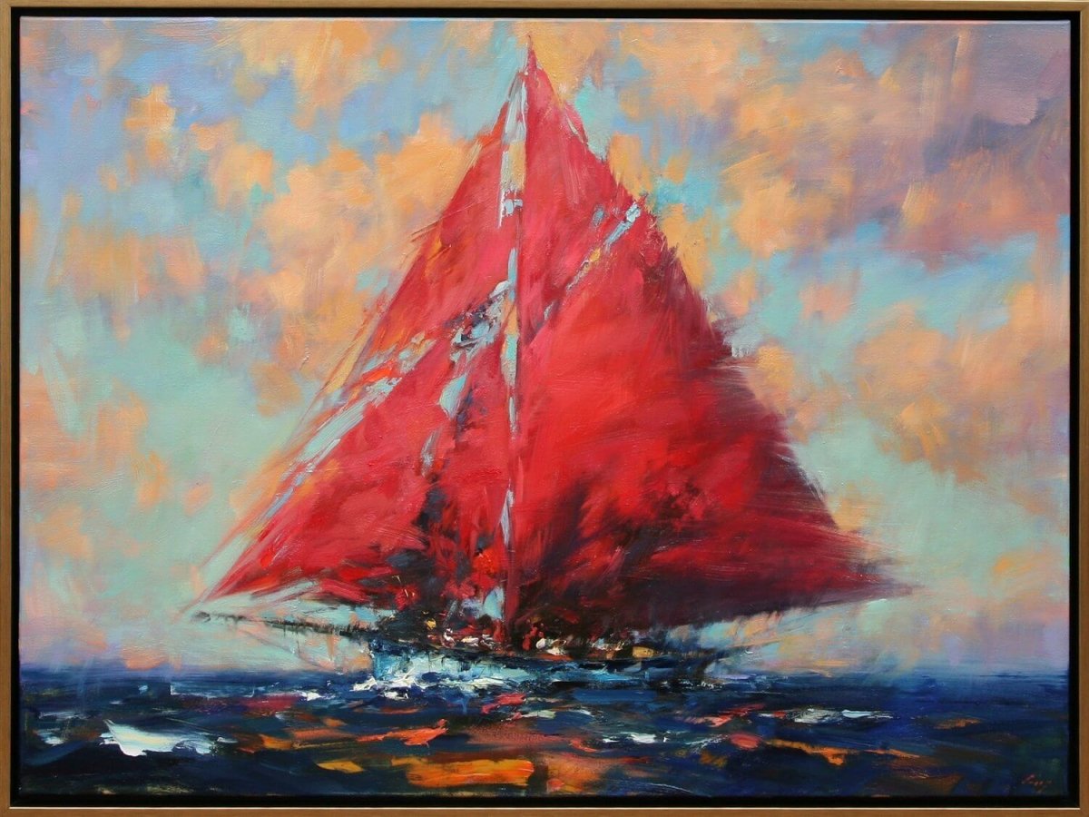 Red Sail by Ning Lee at LePrince Galleries