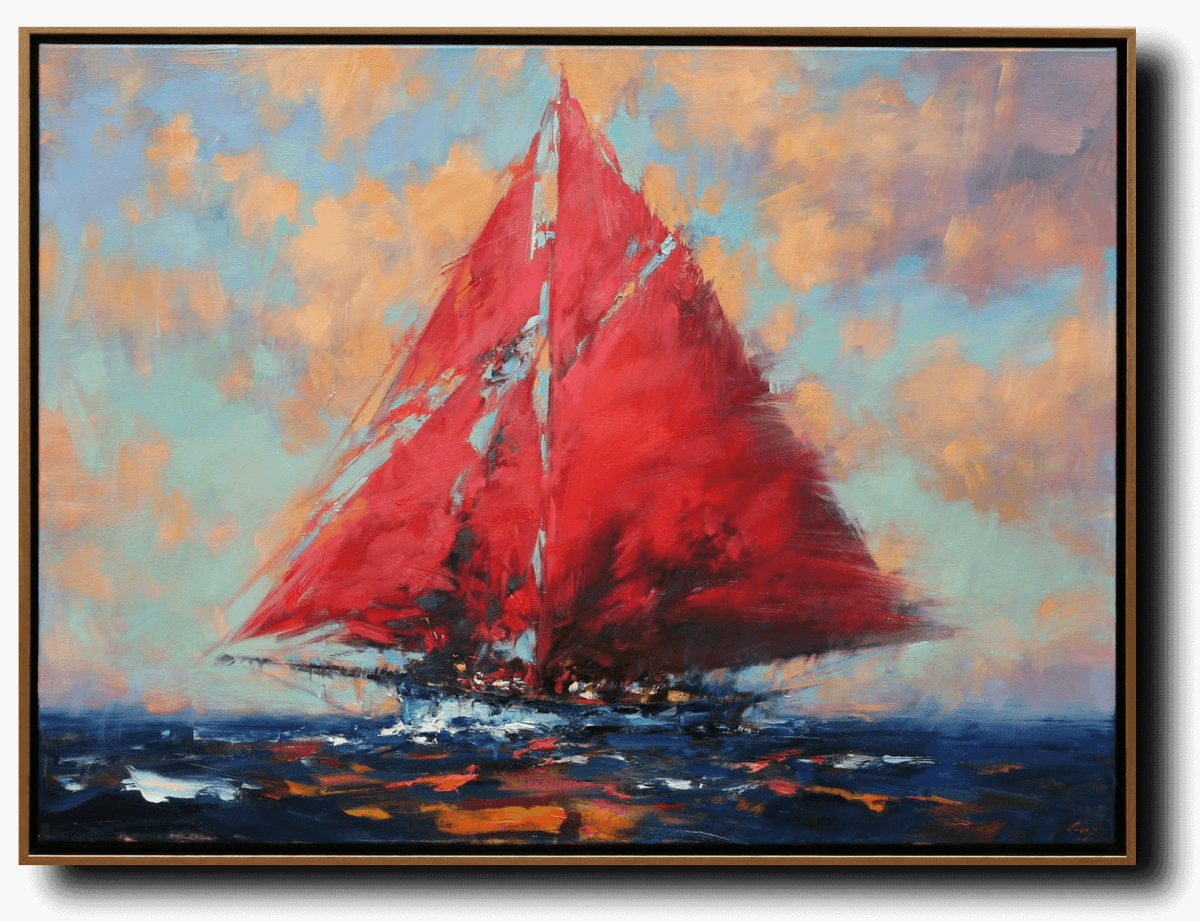 Red Sail by Ning Lee at LePrince Galleries