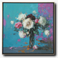 Roses with Blue and Pink Wall by Ning Lee at LePrince Galleries