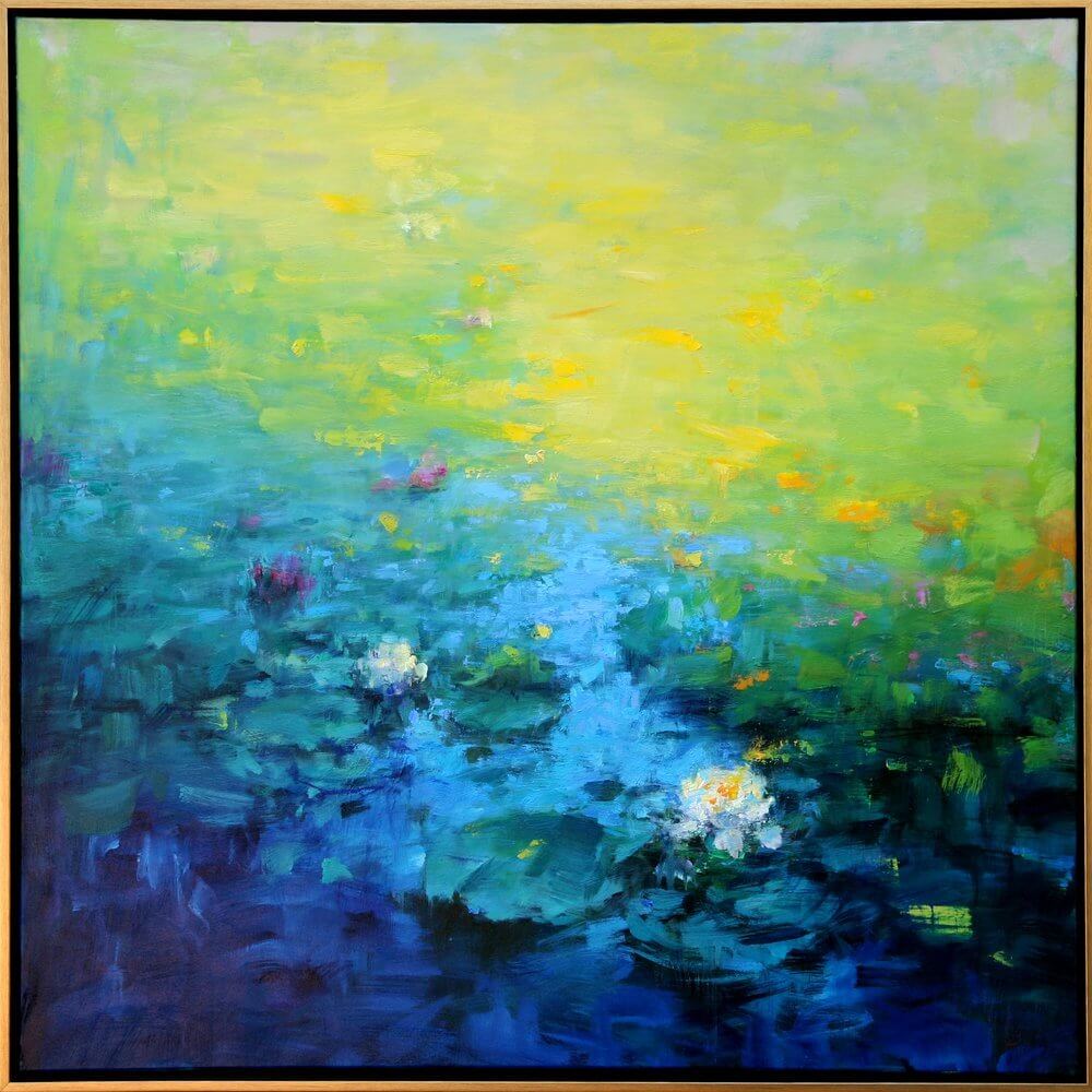 Summer Pond #3 by Ning Lee at LePrince Galleries