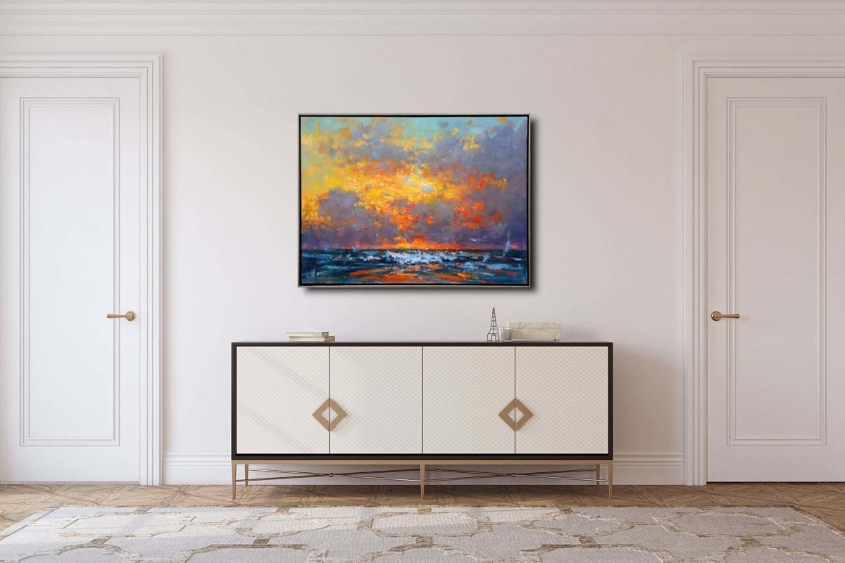 Sunset at Sea by Ning Lee at LePrince Galleries