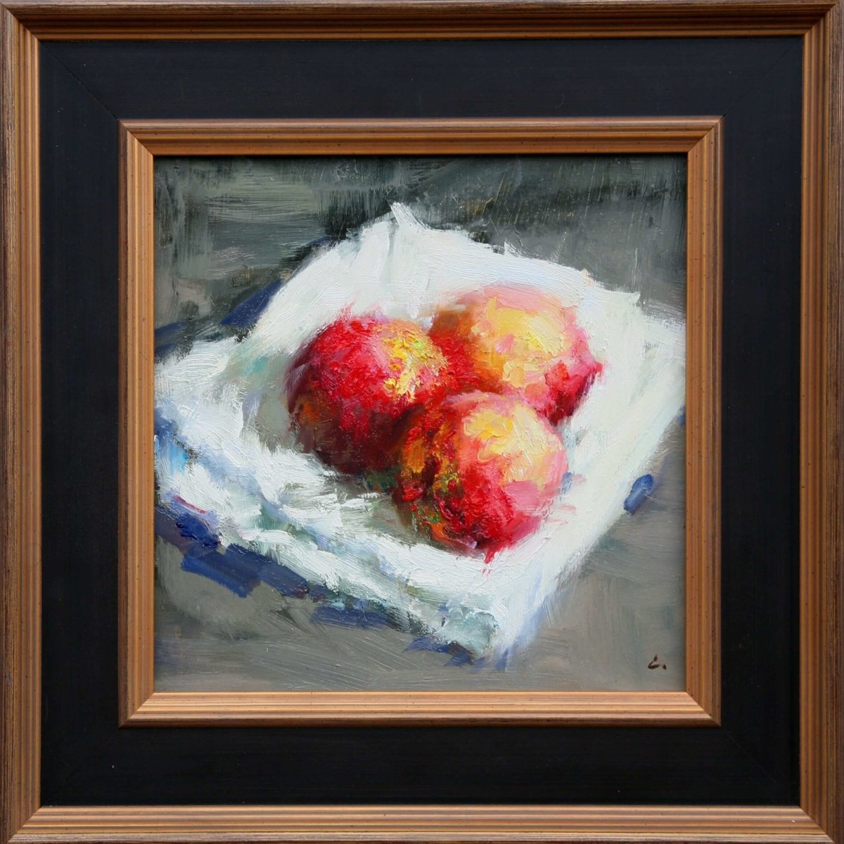 Peaches on White by Ning Lee at LePrince Galleries