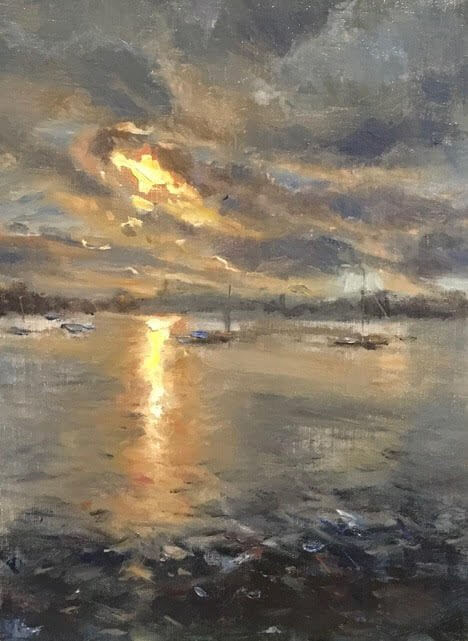 Sunset on the Water by Roseanne Cerbo at LePrince Galleries