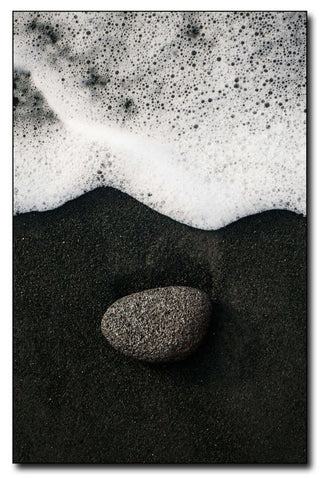Surf, Lava Rock and Black Sand Beach by Scott Henderson at LePrince Galleries