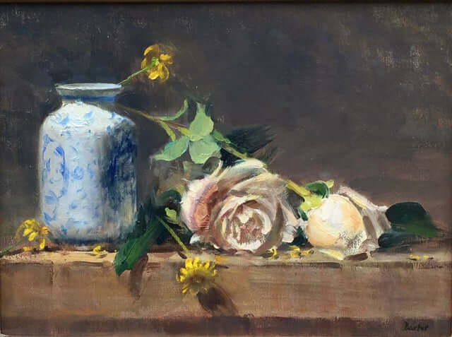 Flow Blue and Roses by Stacy Barter at LePrince Galleries