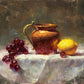 Hammered Copper with Lemons and Grapes by Stacy Barter at LePrince Galleries