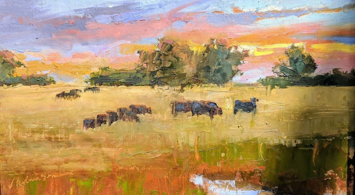 Afternoon Cows by Vicki Robinson at LePrince Galleries