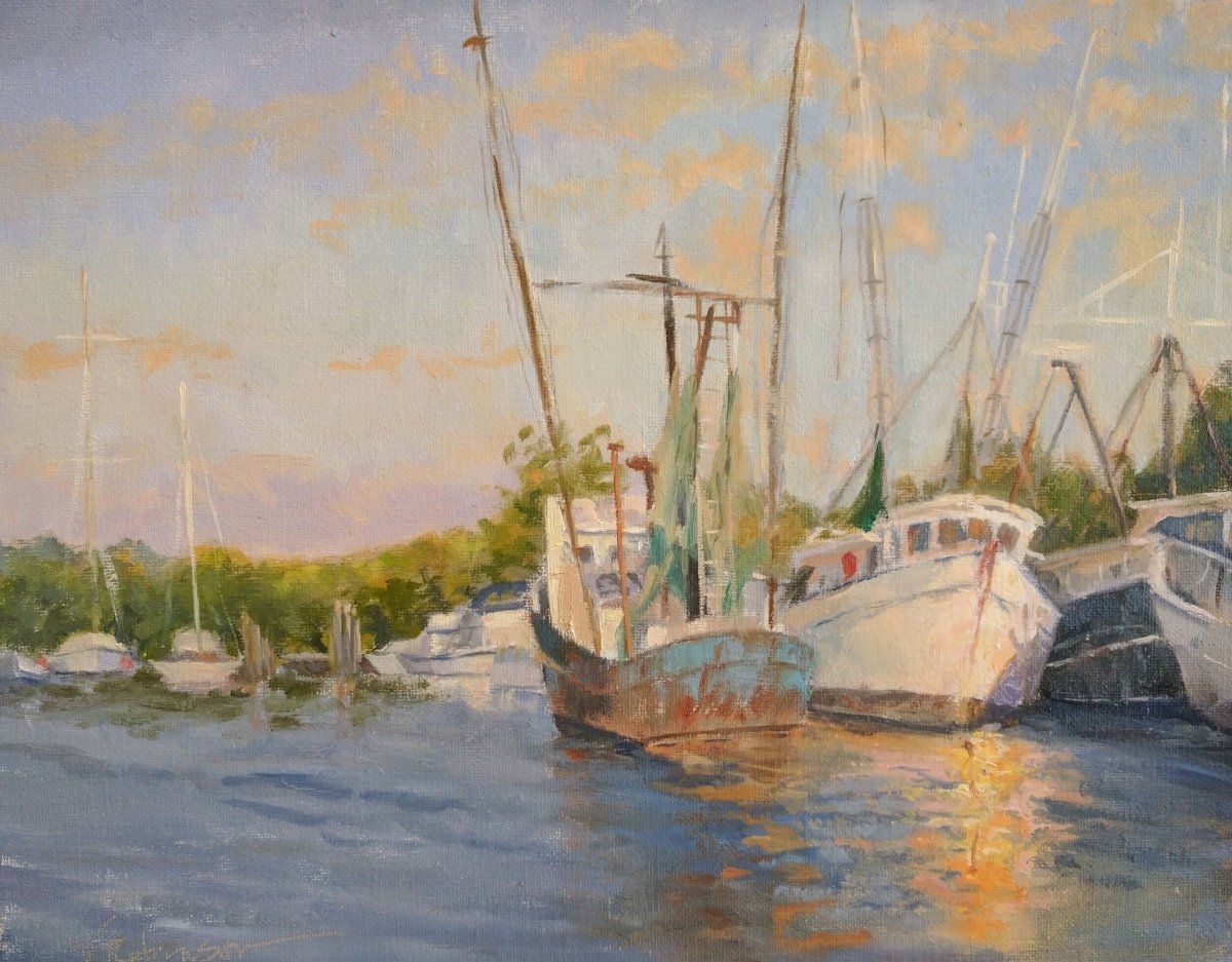 Dockside by Vicki Robinson at LePrince Galleries