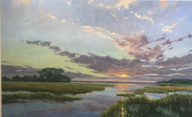 Glorious Marsh Sunset by Vicki Robinson at LePrince Galleries