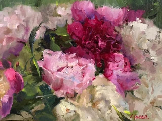 Peony Bush by Rosanne Cerbo at LePrince Galleries