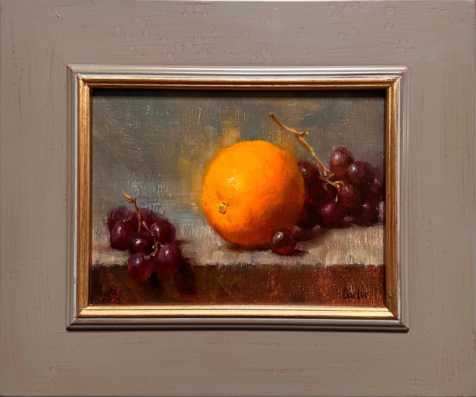 Fresh Picked Orange with Grapes by Stacy Barter at LePrince Galleries