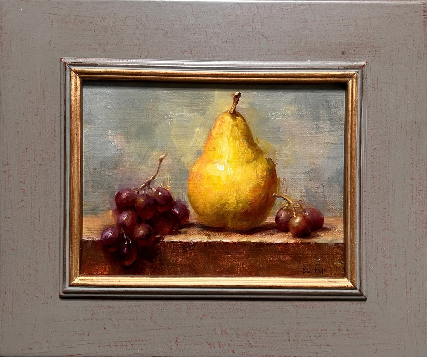 Golden Pear and Grapes by Stacy Barter at LePrince Galleries