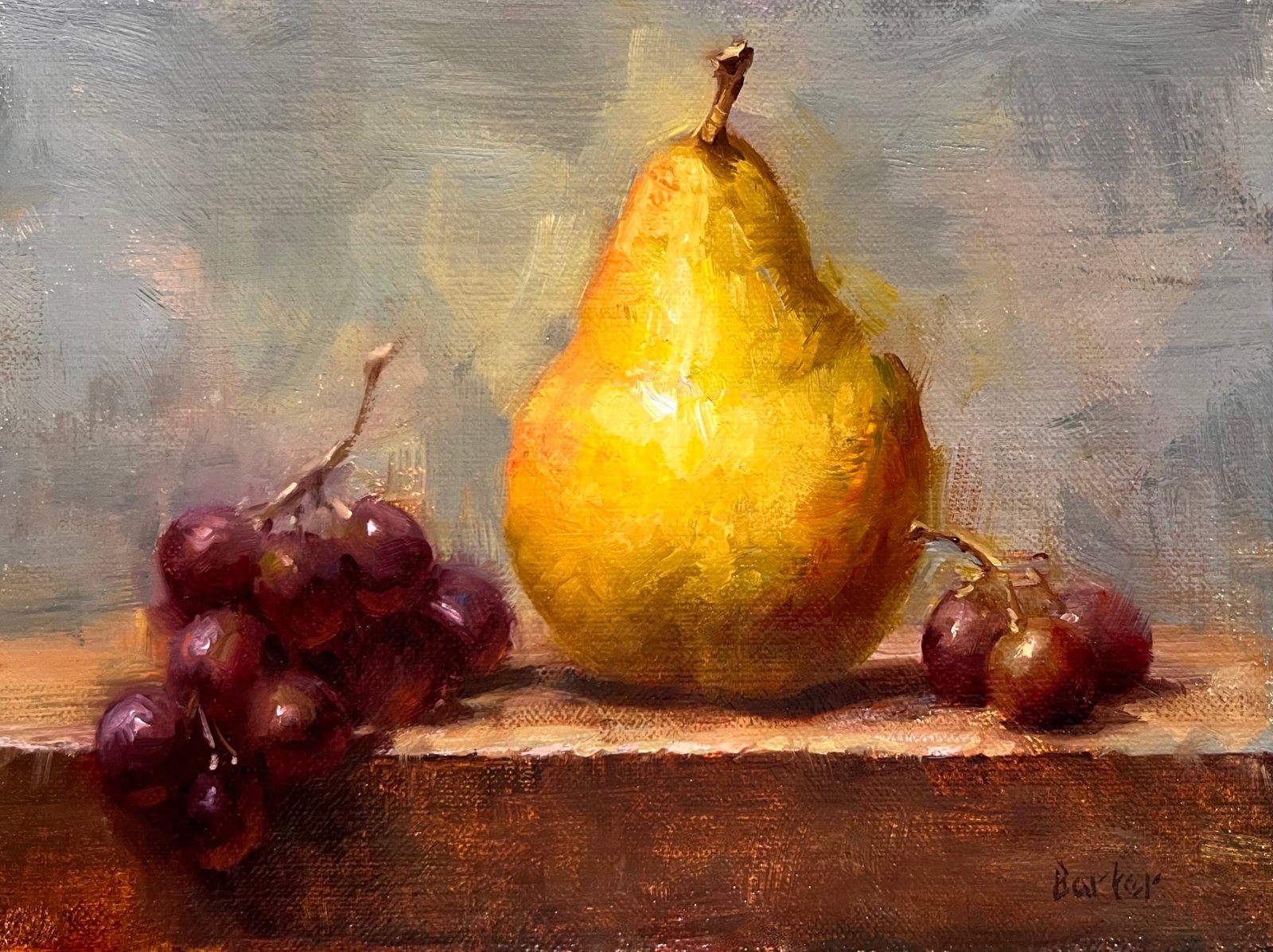 Golden Pear and Grapes by Stacy Barter at LePrince Galleries