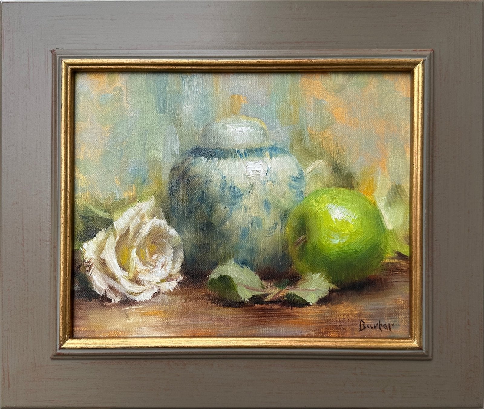 Spice Jar and Green Apple by Stacy Barter at LePrince Galleries