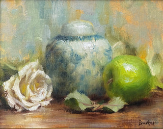 Spice Jar and Green Apple by Stacy Barter at LePrince Galleries