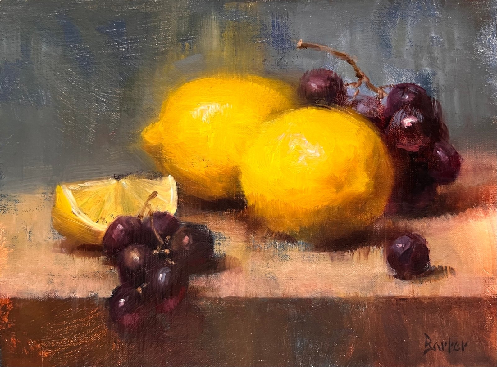 Zesty Lemons and Grapes by Stacy Barter at LePrince Galleries