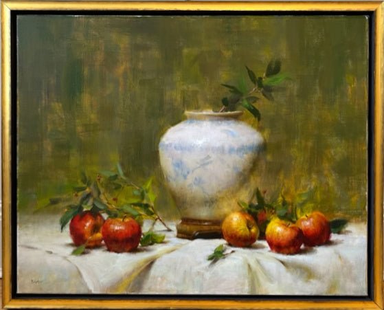 Flow Blue and Farm Apples by Stacy Barter at LePrince Galleries