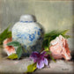 Ginger Jar and Garden Roses by Stacy Barter at LePrince Galleries