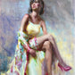Silk and Hot Pink Heels by Stacy Barter at LePrince Galleries